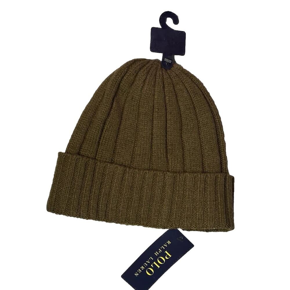 Polo Ralph Lauren Men's Skull Cap Beanie Winter Hat Olive Green O/S NWT $59 - Picture 4 of 4